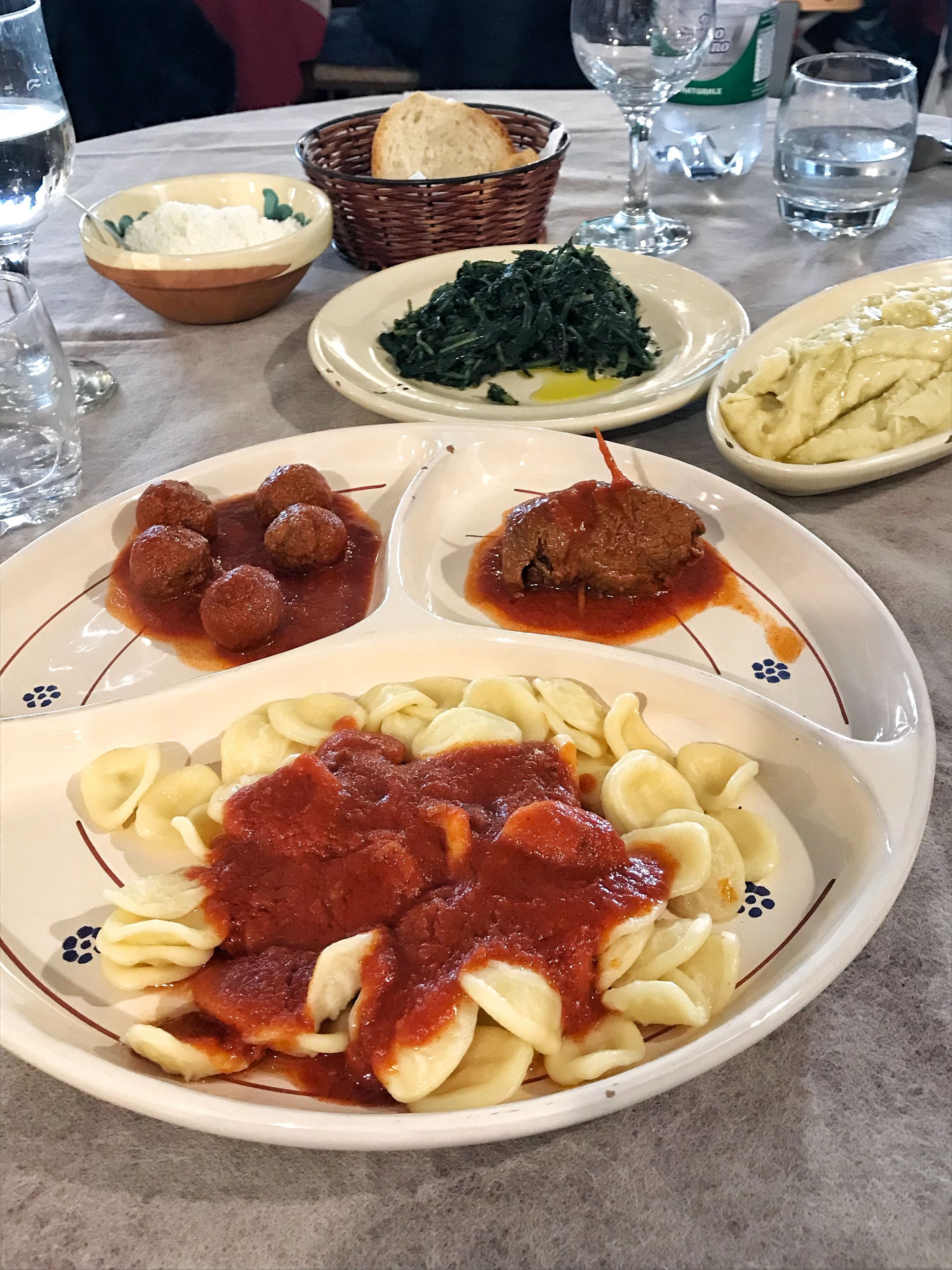 Orecchiette 'little ears' pasta dish with fave