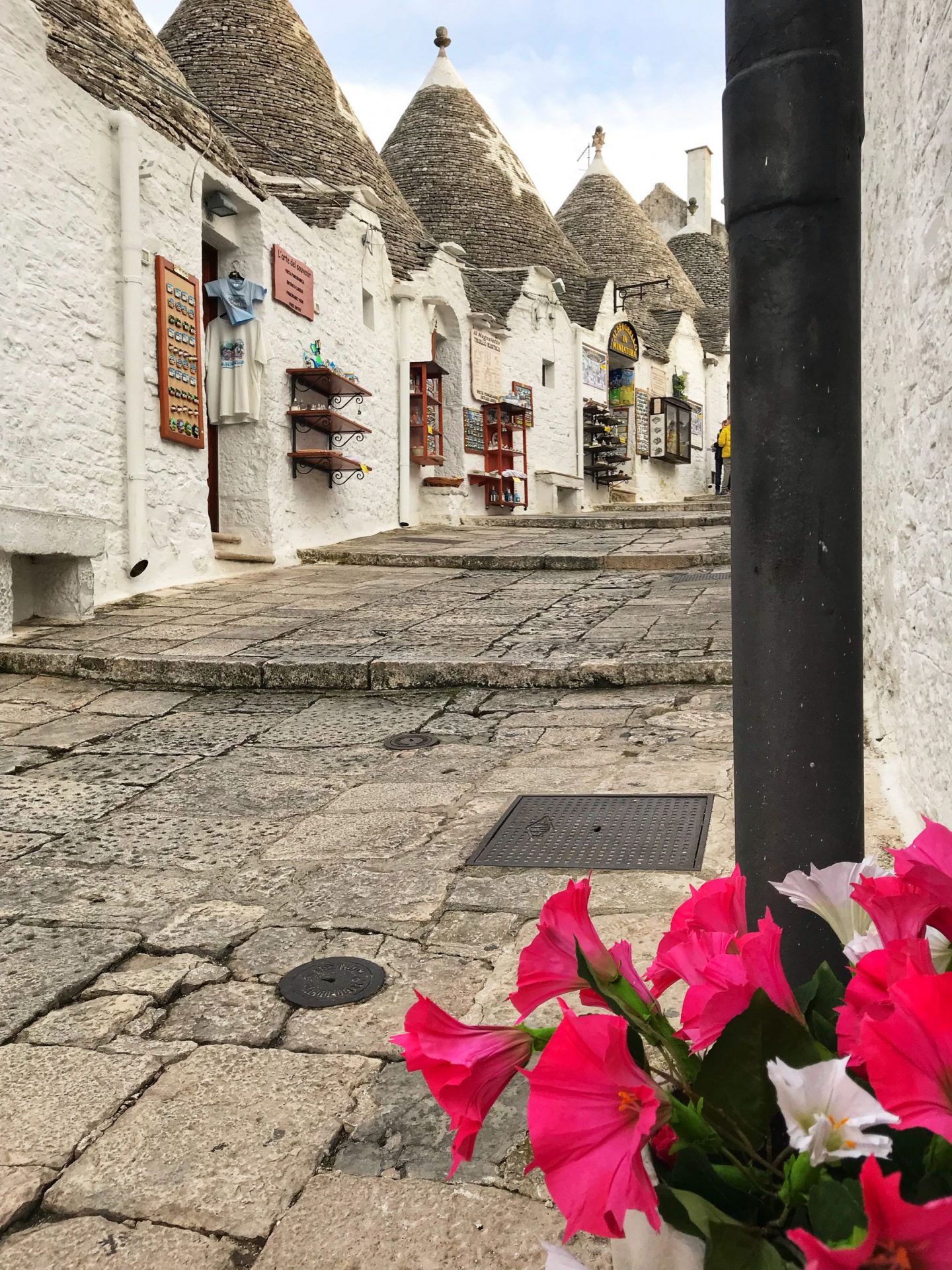 Exploring the scenic streets of Alberobello