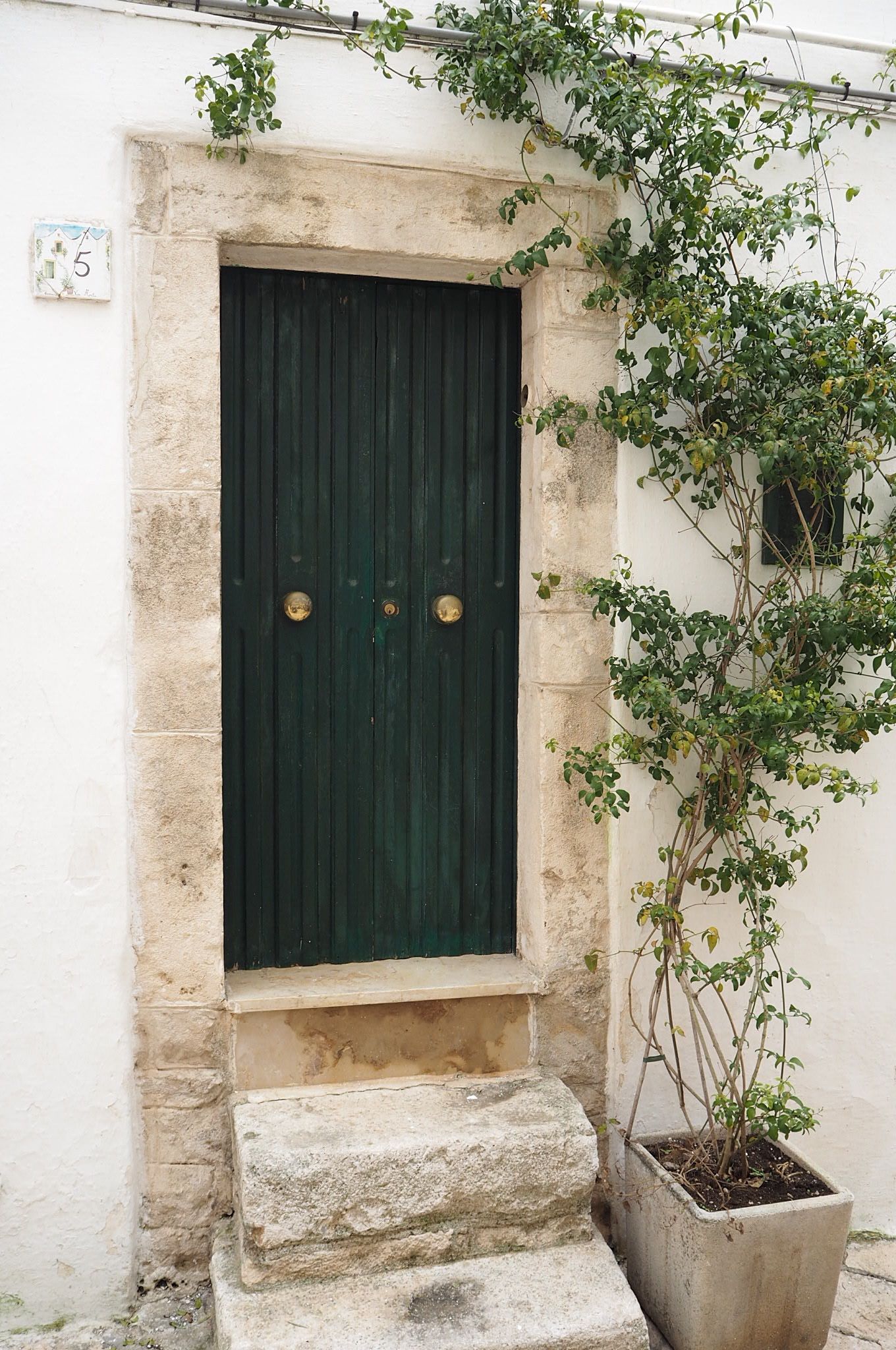 Locorotondo doorway pretty Italian town