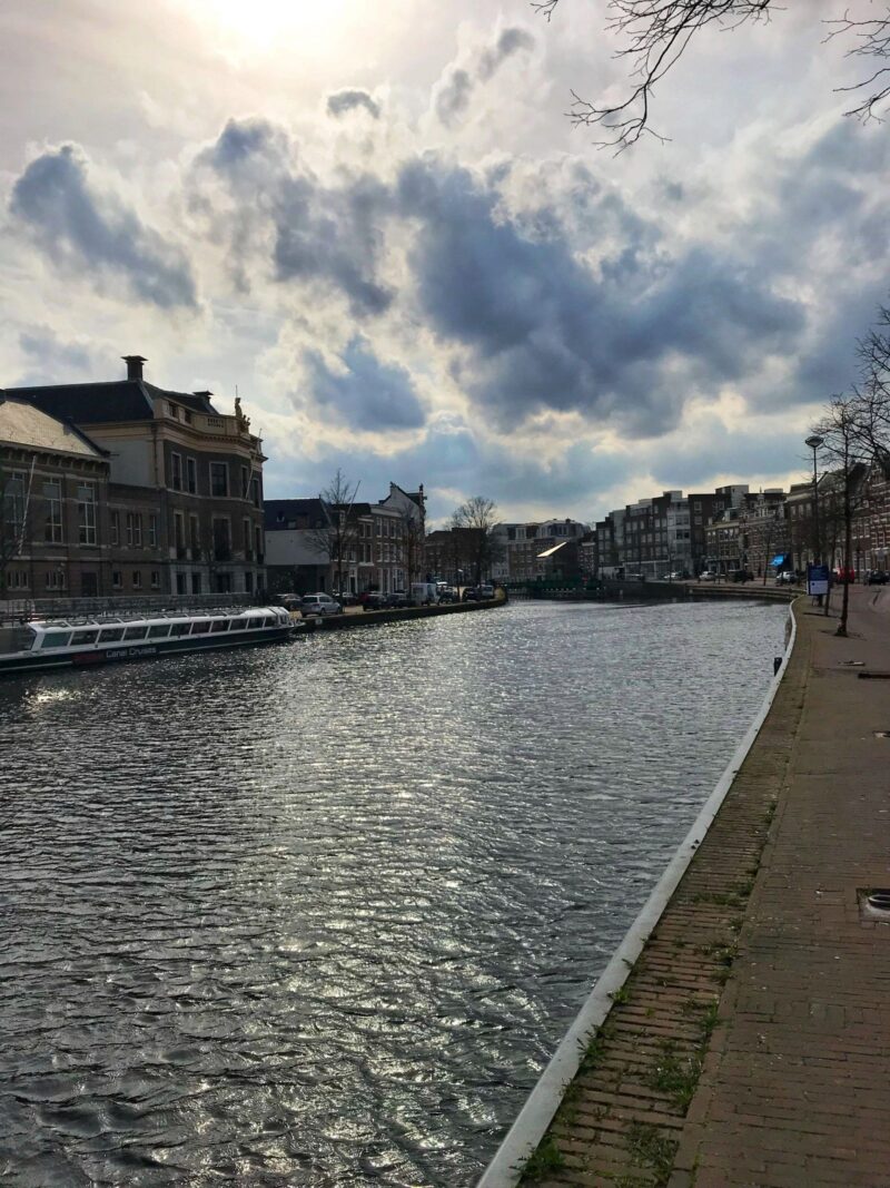 Scenic canal views Haarlem