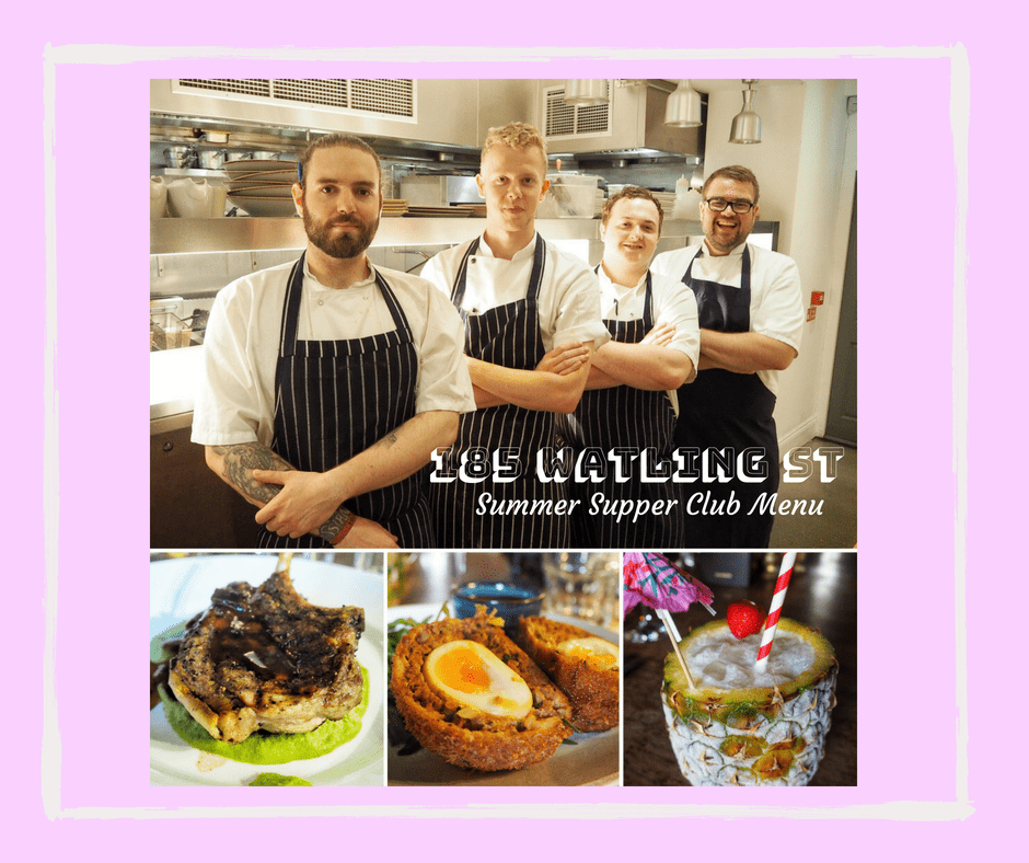 185 Watling St Towcester Summer Supper Club Menu Cover