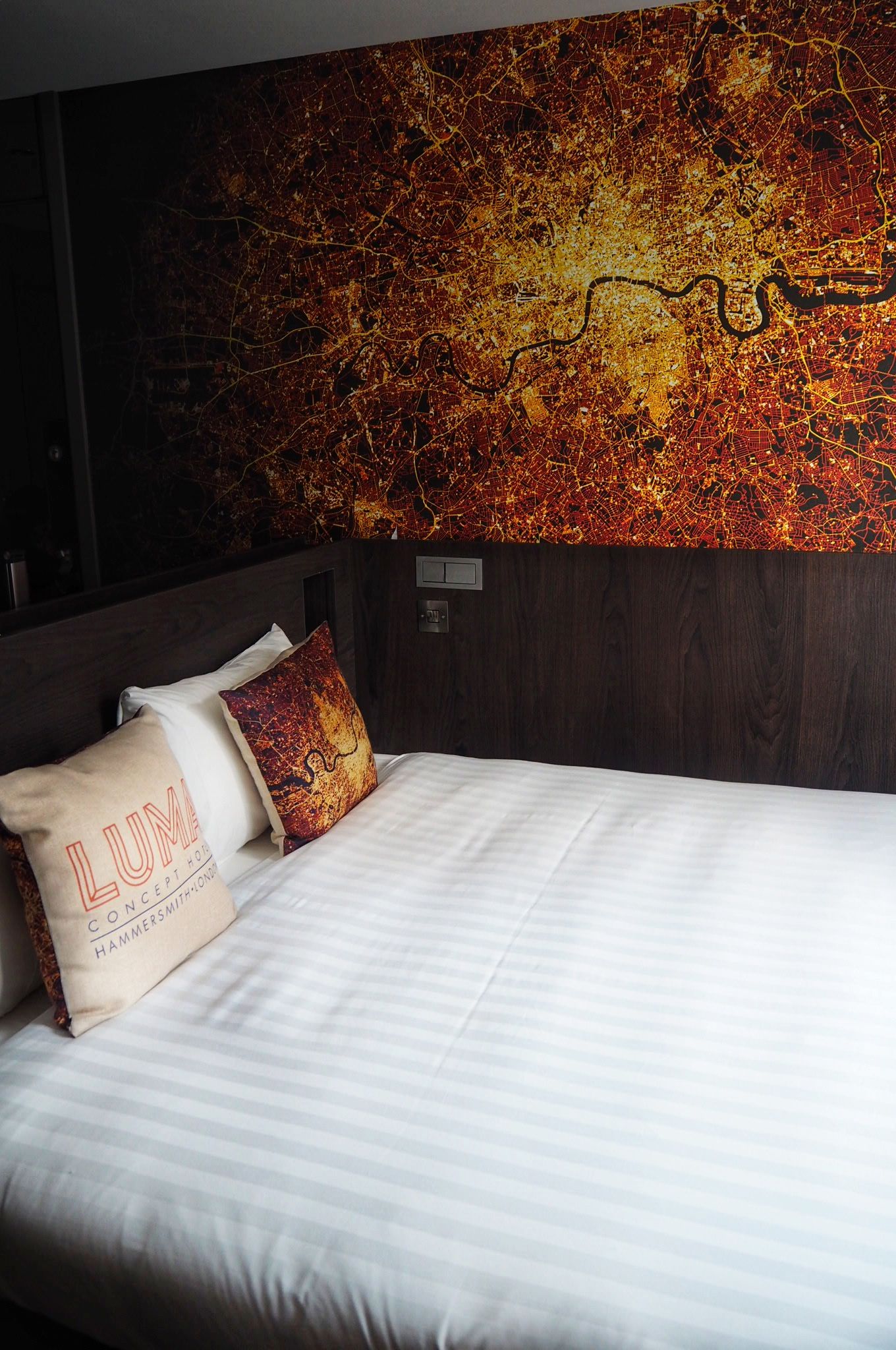 Hotel room at the Luma Concept Hotel Hammersmith