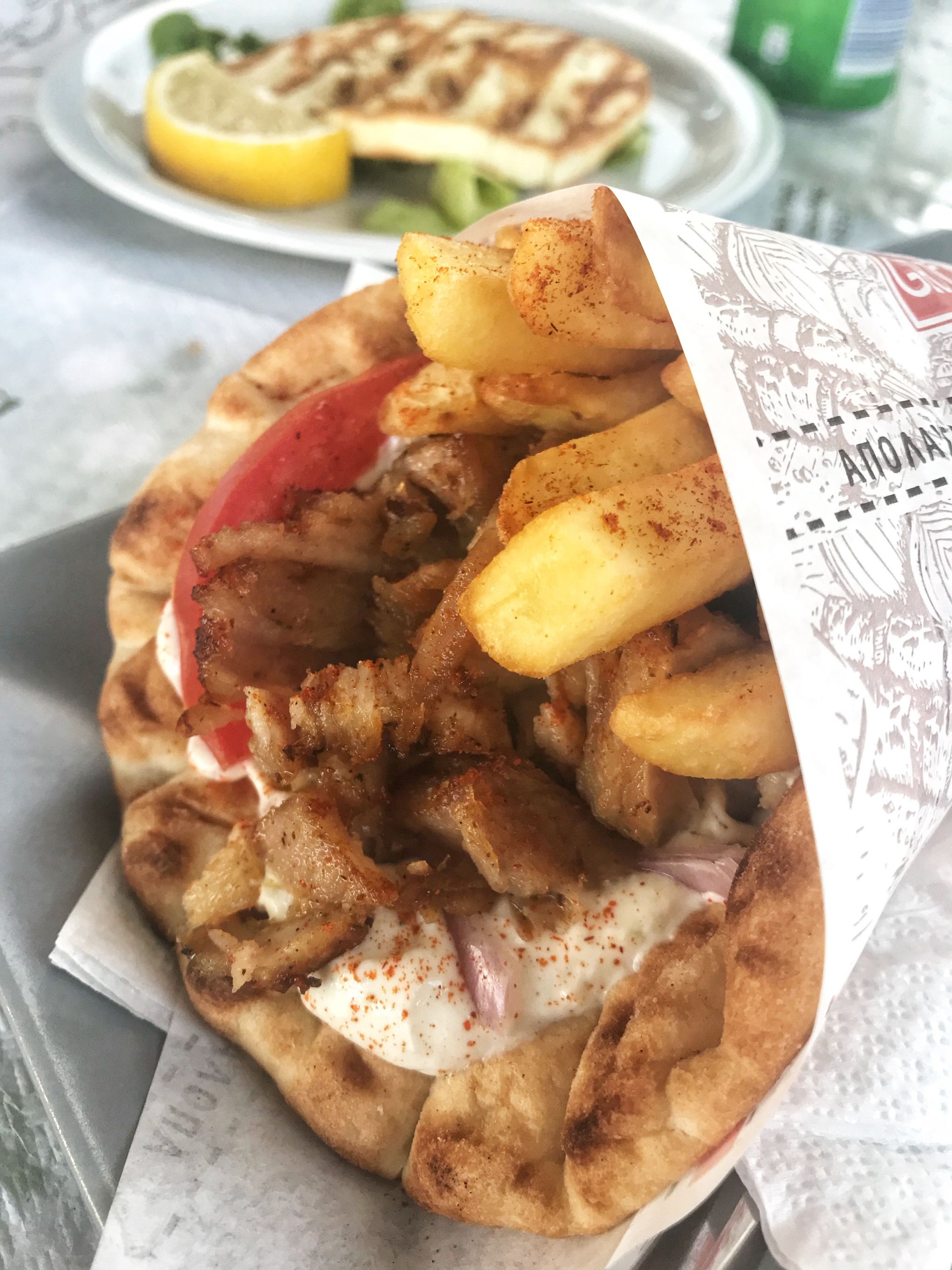 Greek gyros in Zante