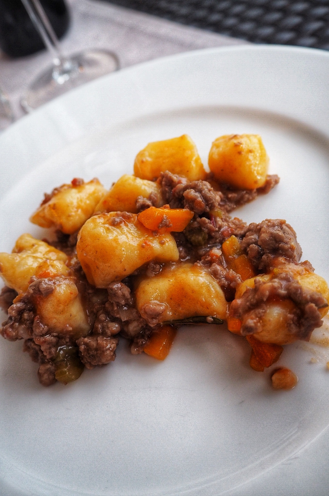 Authentic homemade gnocchi al rugu