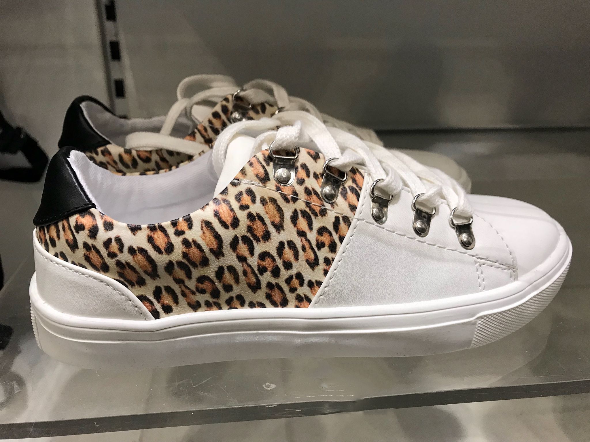 New Look leopard Animal Print Detail Trainers