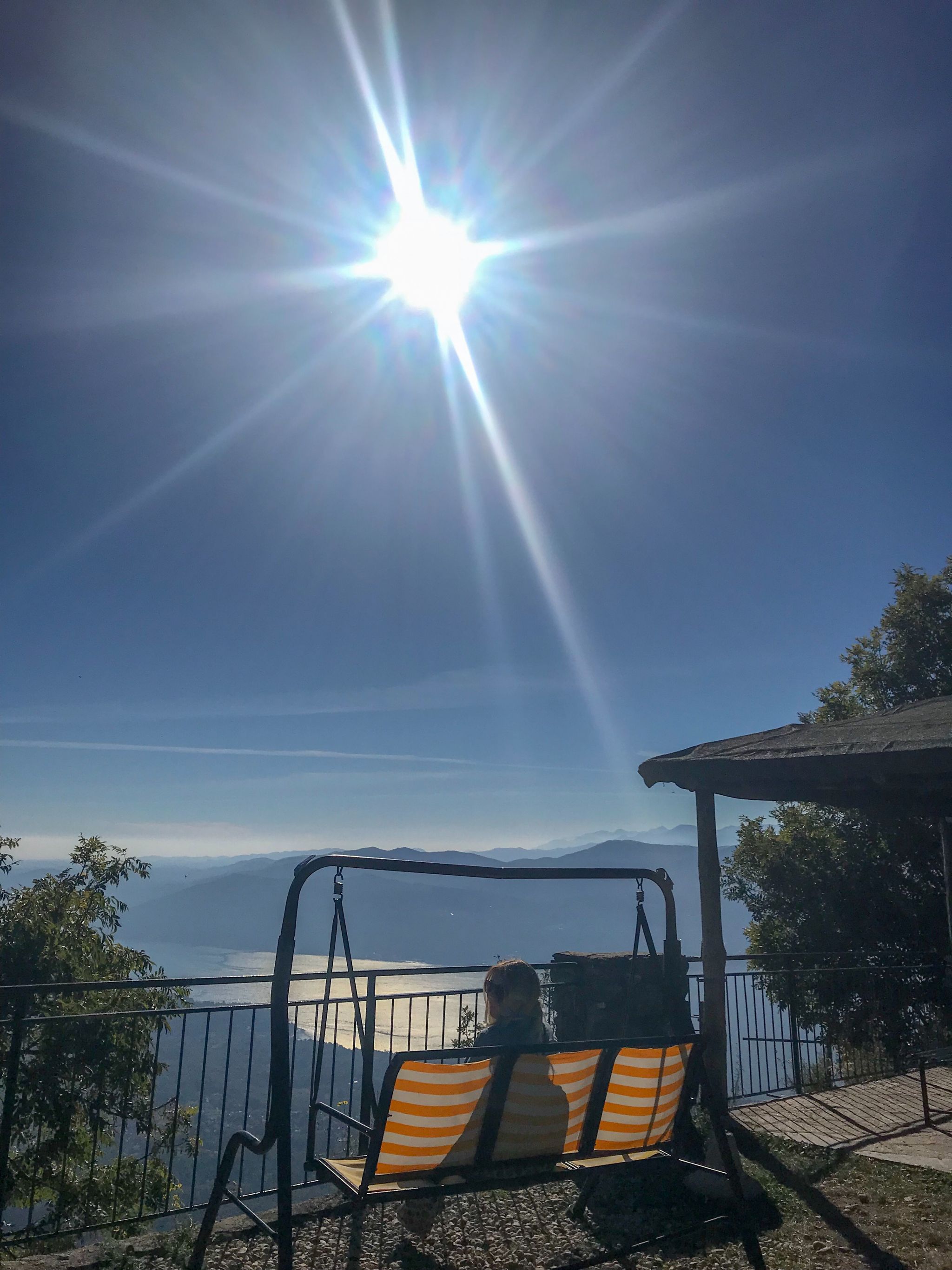 Scenic Seating atop Sasso del Ferro mountain