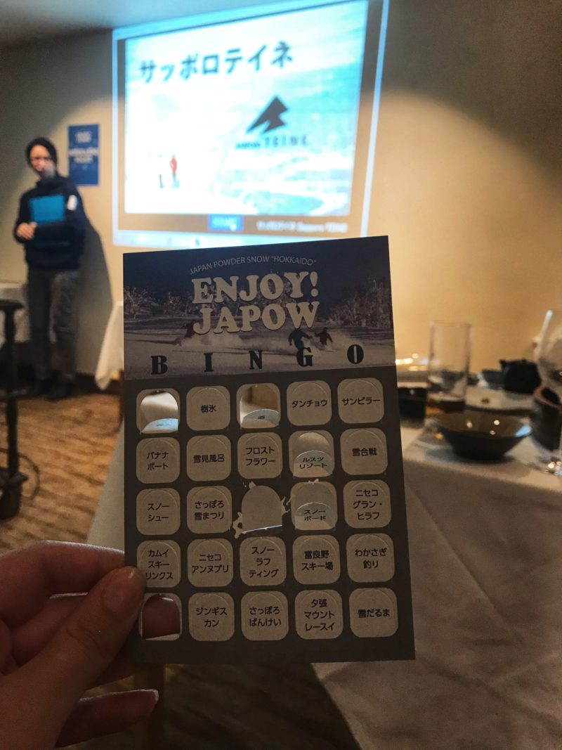 Bingo at Hokkaido Winter Event