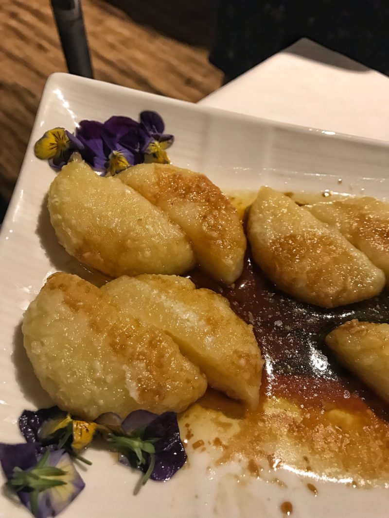 Imo mochi deep fried Japanese dish at Hokkaido Winter Event