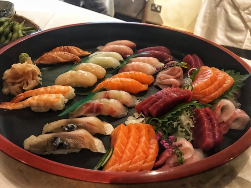 Japanese Sushi Platter at Hokkaido Winter Event