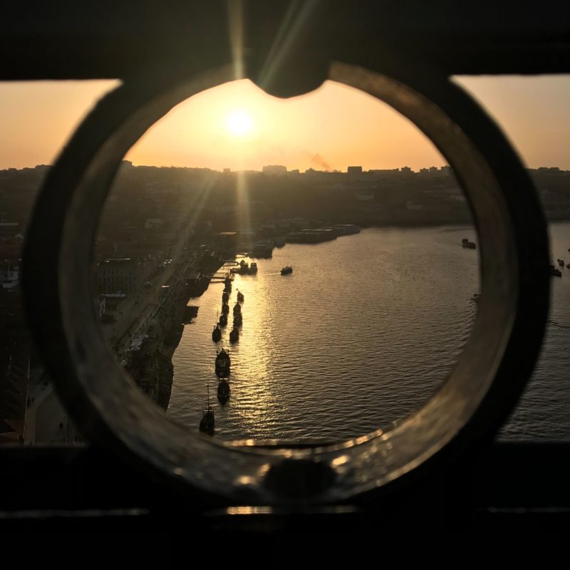 Porto itinerary Sunset view from Dom Luis Bridge Porto Portugal