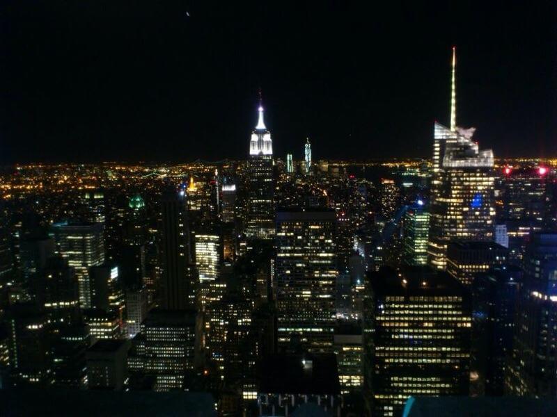 Top of the Rock view of The Empire State Building at Night New York Itinerary 4 Days - Must Do’s in New York for first-timers
