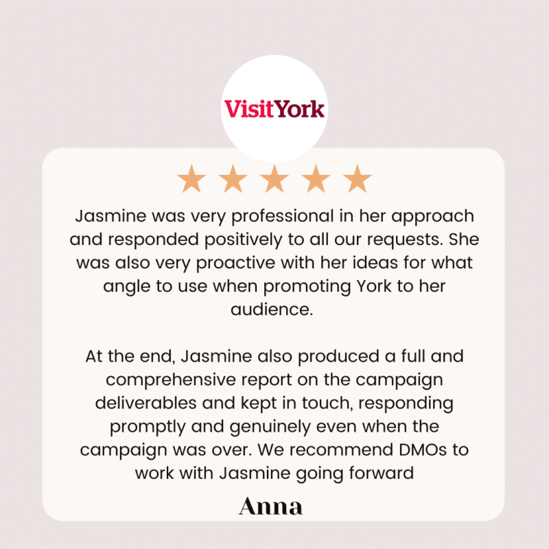 Testimonial Review Visit York