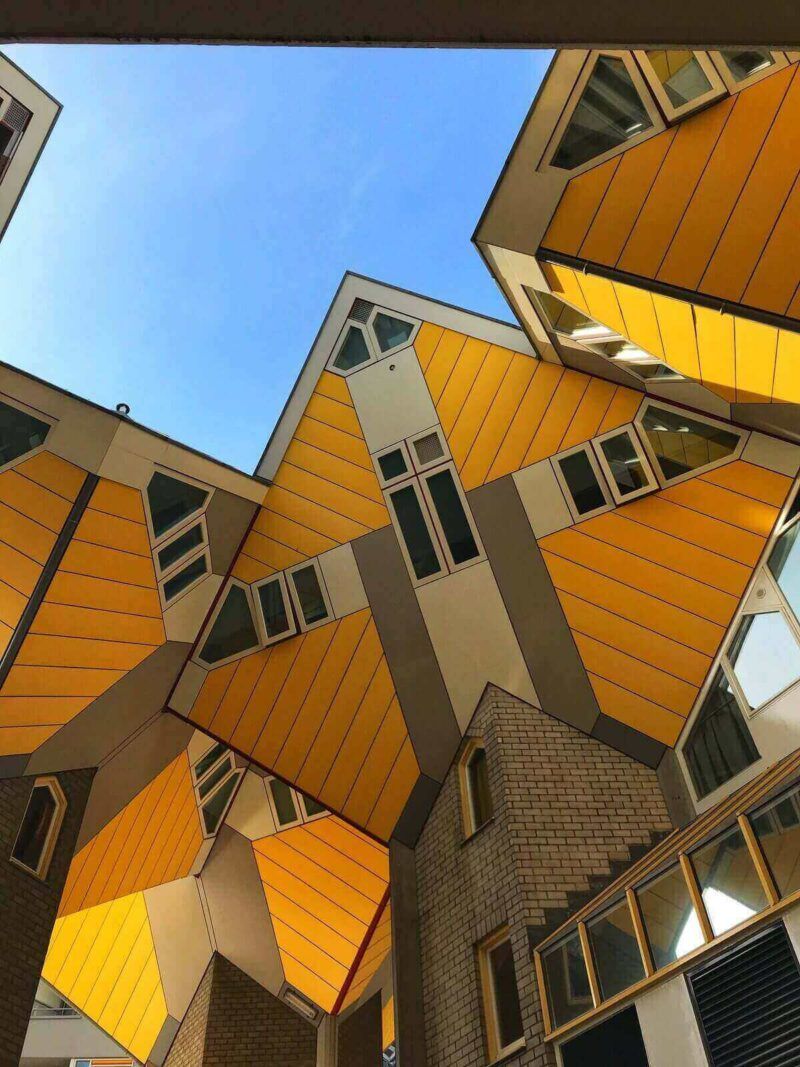 Cubic buildings of Rotterdam Modern Architecture