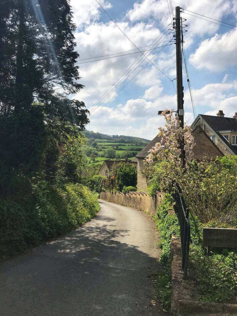 countryside lanes in Painswick Cotswolds England