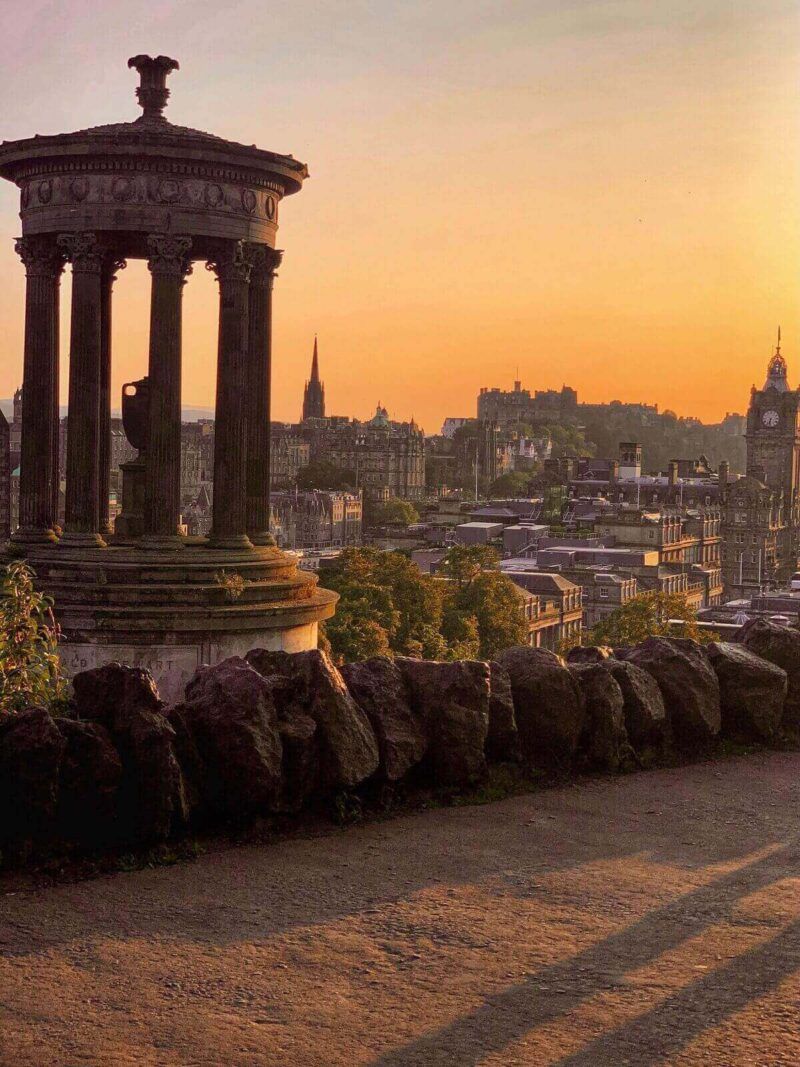 Sunset-Calton-Hill-Edinburgh-view-point