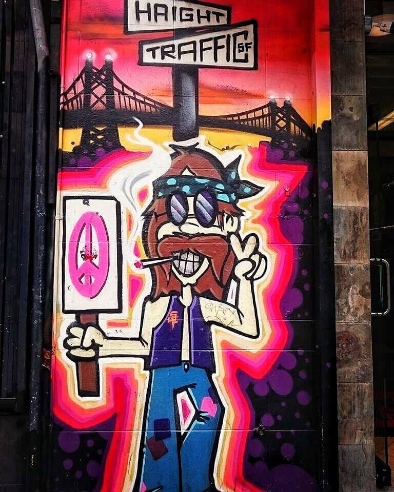 Haight-Traffic-Hippie-San-Francisco-graffiti-art-Haight-Ashbury
