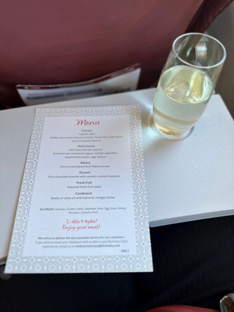 Air-Malta-Business-Class-menu