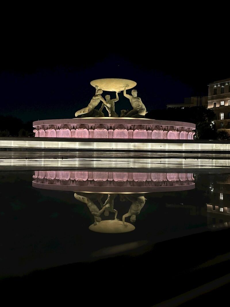 Valletta-Triton-Fountain-at-night