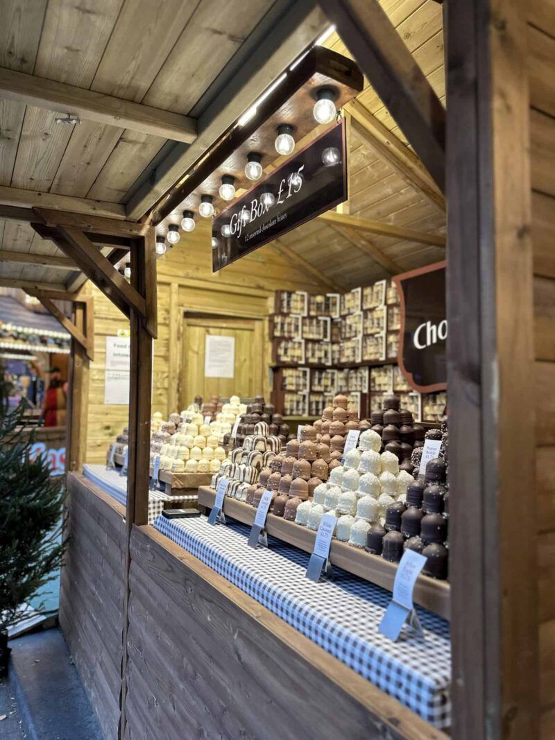 Chocolate-confectionary-stall-Leicester-Square-Christmas-Market