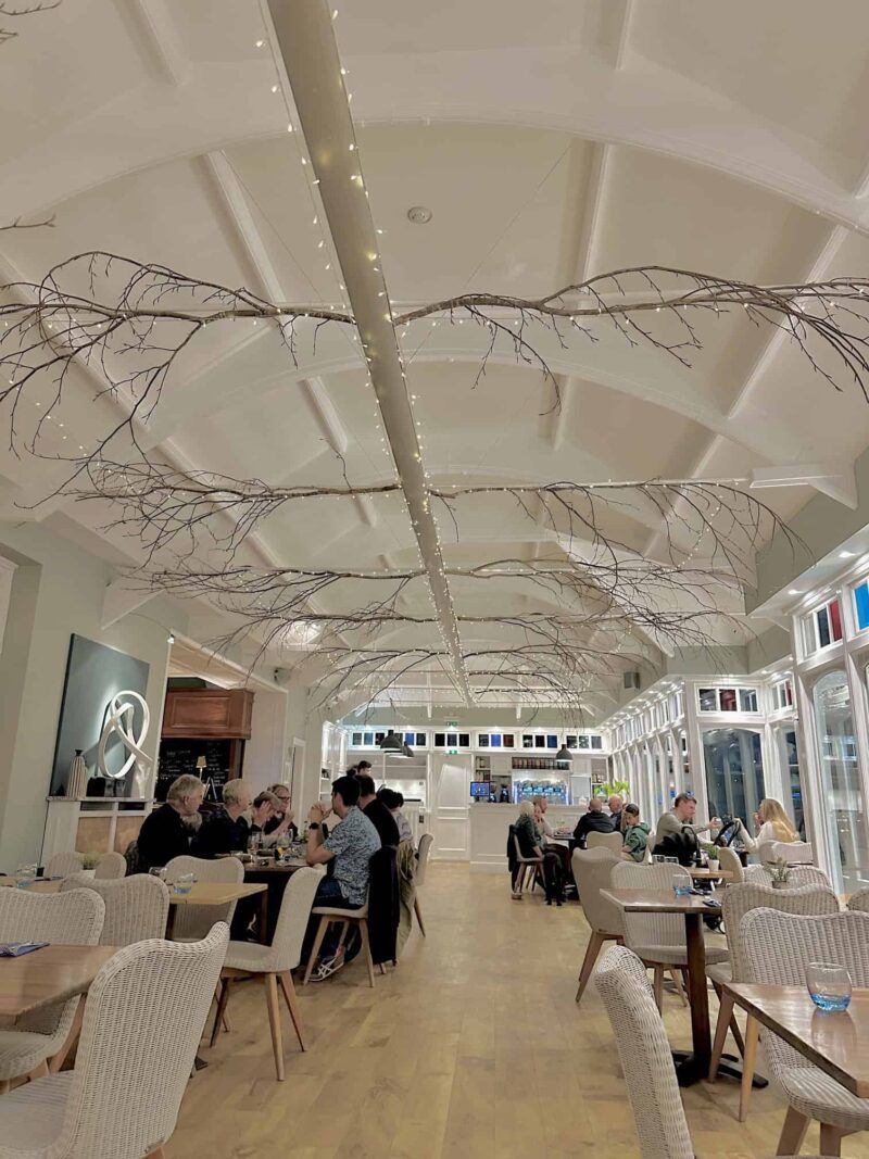 Rustic decor The Terrace Restaurant Headland Hotel